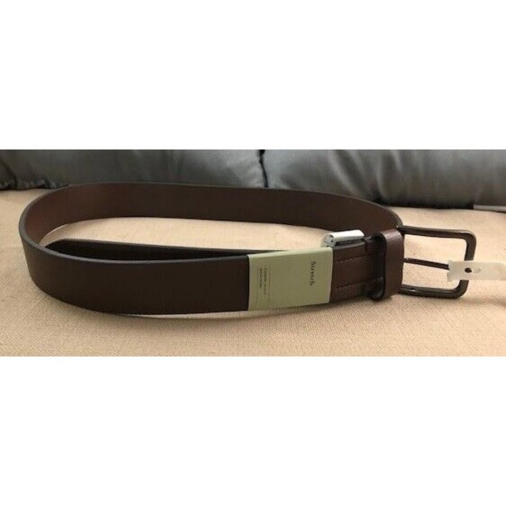 NWT Single Prong Buckle Goodfellow & Co Tan Belt Men Size Medium 32-36 Stretch